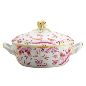 Ginori Oro Di Doccia Magenta Tureen w/ Cover- 3.5 Qt.
